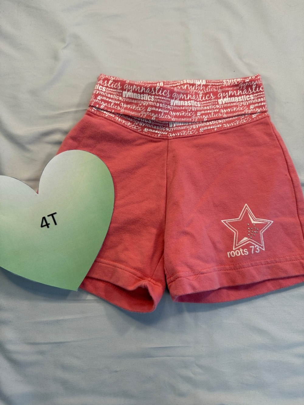 Roots Pink Athletic Shorts with Elastic Waistband